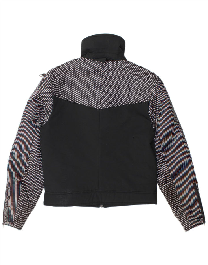 Vintage Herren Wattierte Jacke UK 36 Small Schwarz Colourblock Polyamid
