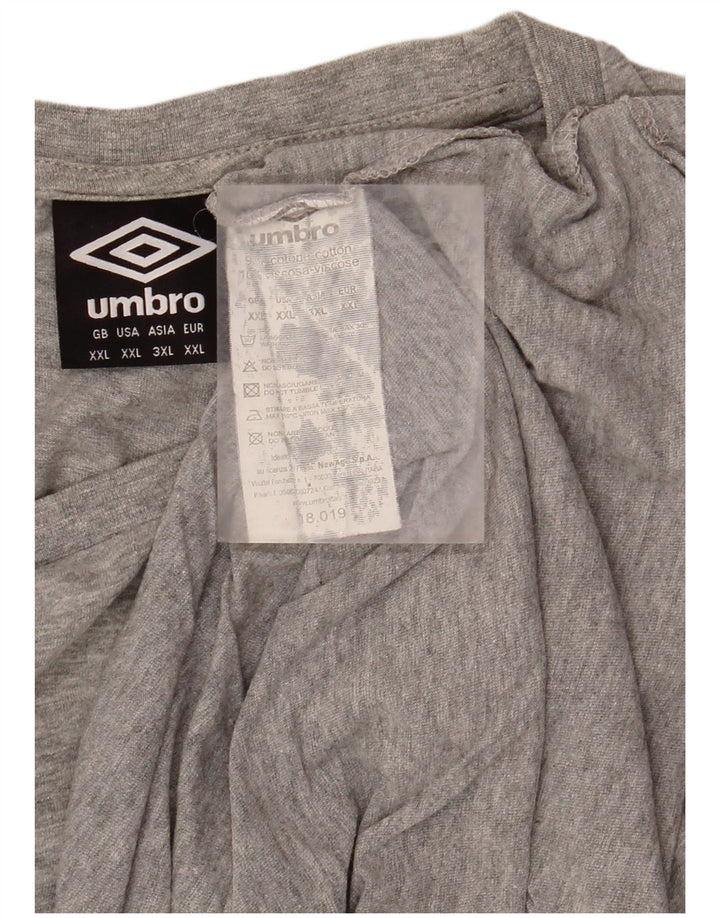 UMBRO Herren T-Shirt Top 2XL Grau Baumwolle