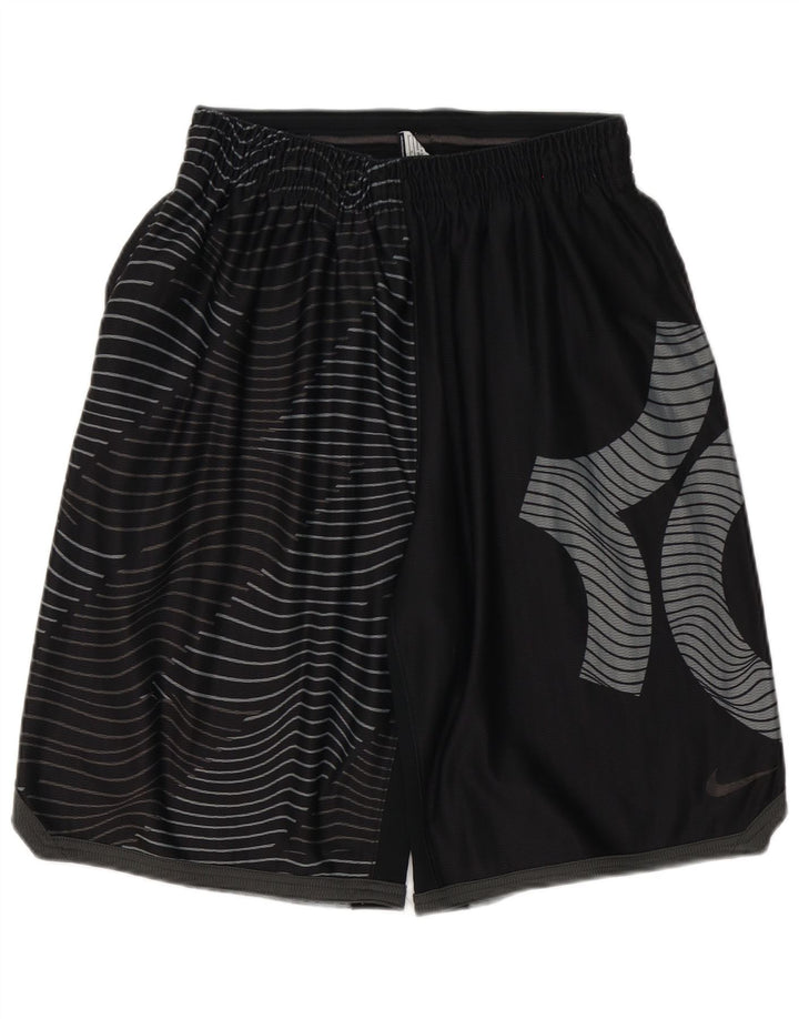 NIKE Herren Dri Fit Sportshorts, groß, schwarzes geometrisches Polyester