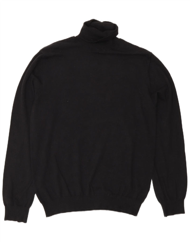French Connection Damen-Pullover mit Rollkragen, UK-Gr. 14, mittelschwarz, Baumwolle