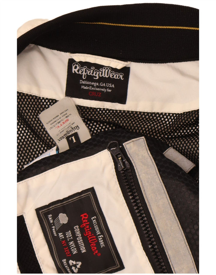 Refrigiwear Herren-Regenjacke UK 40 Large Off White Colourblock Nylon