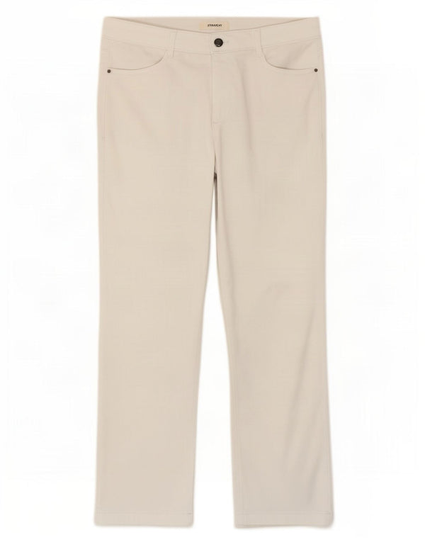 Marks & Spencer Damen Gerade Freizeithose UK 14 Large W32 L28 Weiß