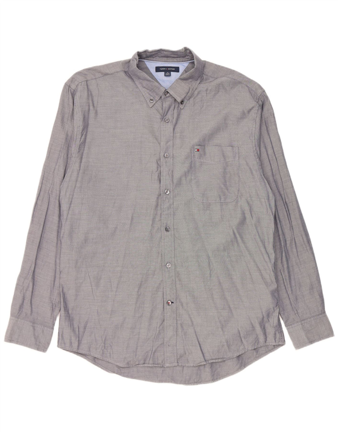 Tommy Hilfiger Herrenhemd XL Marineblau Baumwolle