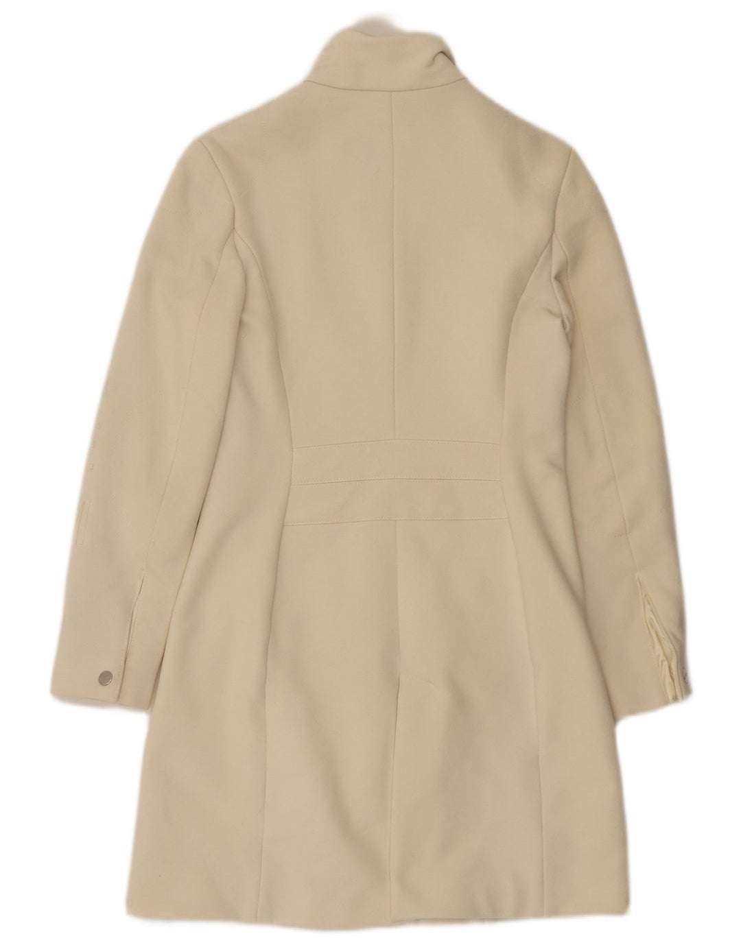 Brema Womens Graphic Overcoat IT 40 Small Off White Polyamid