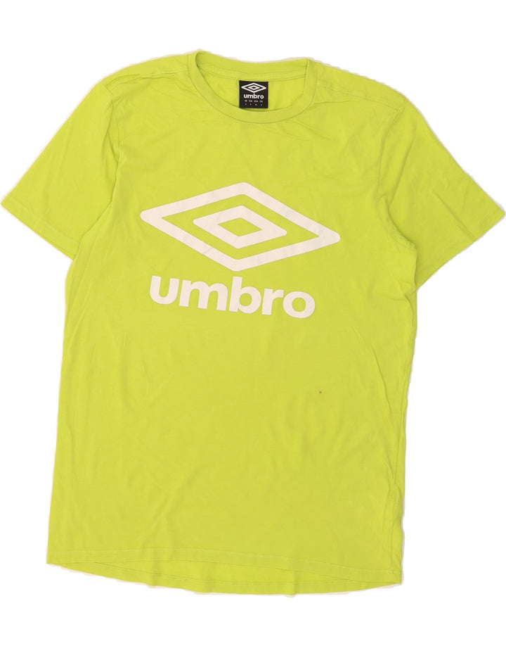 UMBRO Mens Graphic T-Shirt Top Small Green Cotton Vintage Umbro and Second-Hand Umbro from Messina Hembry 