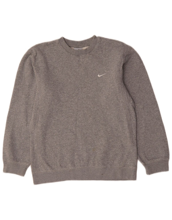 Nike Sweatshirt-Pullover für Jungen, 12–13 Jahre, groß, grau gefleckte Baumwolle