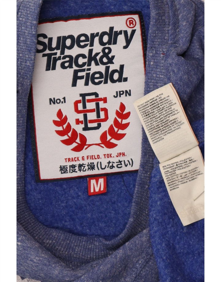 SUPERDRY Leichtathletik-Sweatshirtpullover für Damen, UK 14, mittelblau meliert