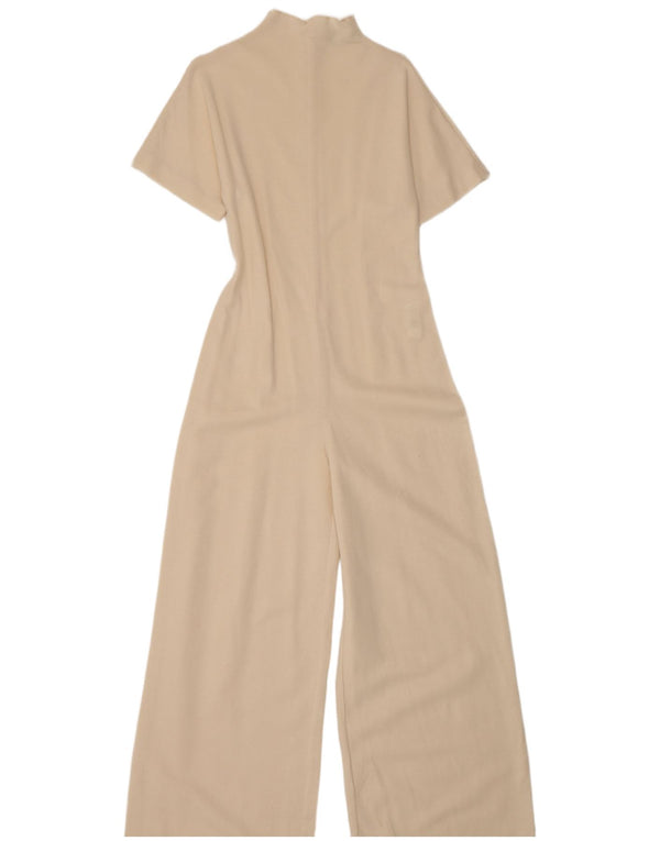 Zara Womens Jumpsuit UK 12 Mittelbeige Baumwolle