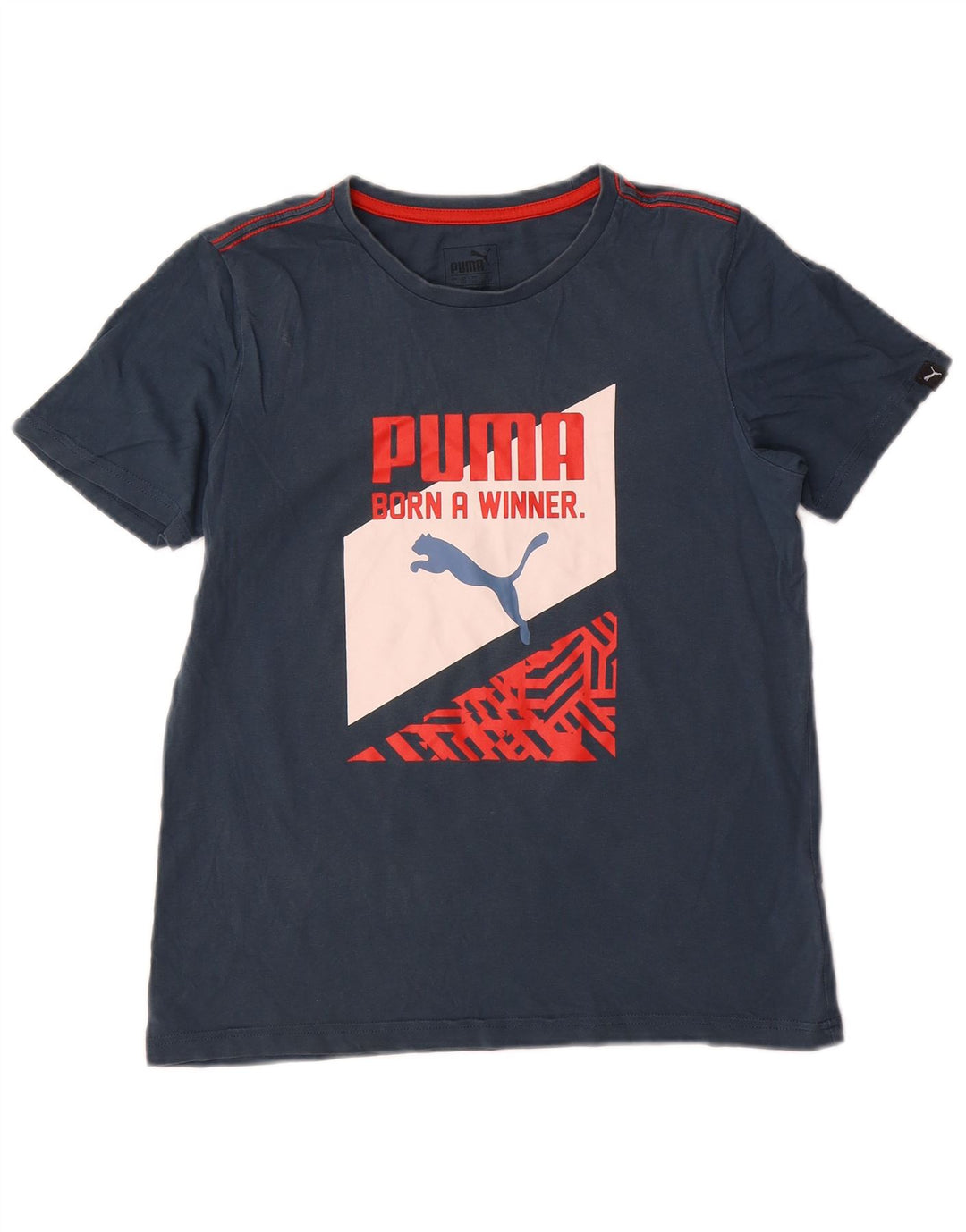 PUMA Jungen Graphic T-Shirt Top 11-12 Jahre Marineblau