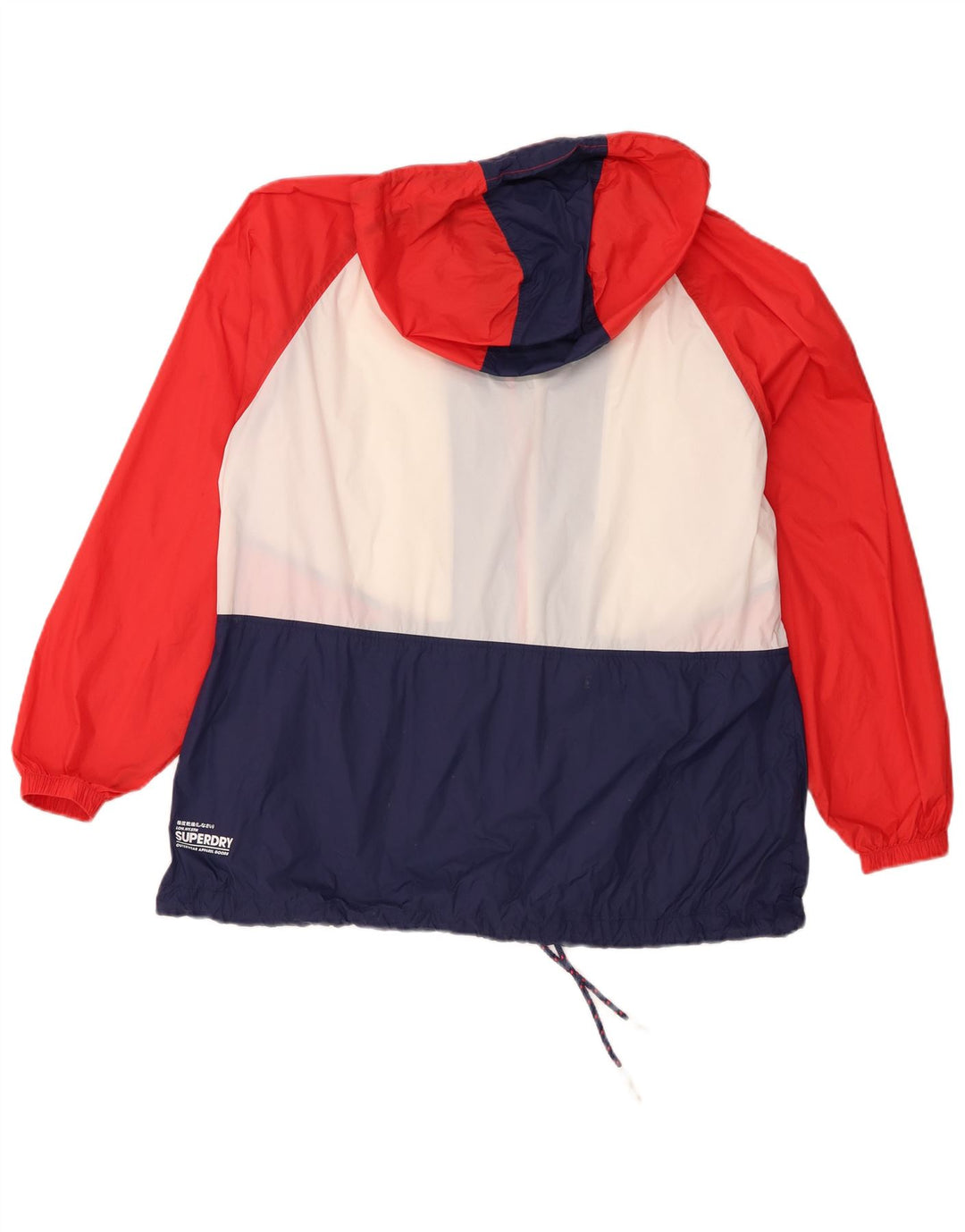 Superdry Damen Übergroße Grafik-Regenjacke UK 10 Small Mehrfarbig