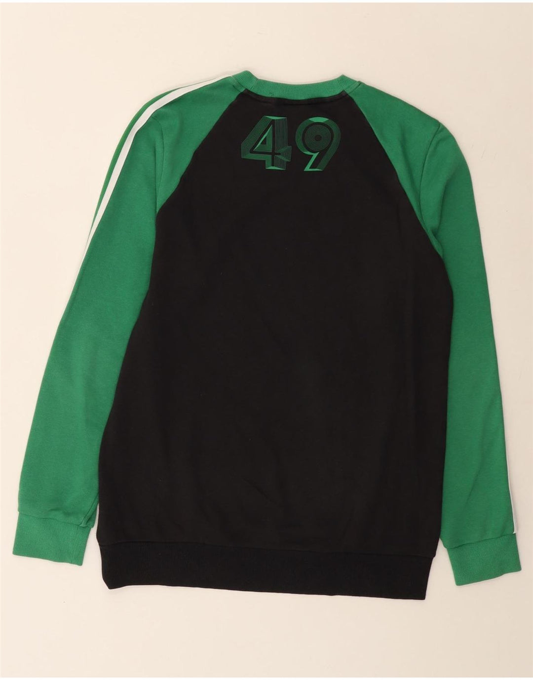 Adidas Herren Sweatshirt Pullover Mittelschwarz Colourblock Baumwolle
