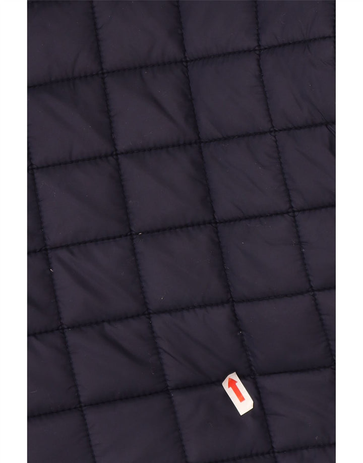 Superdry Wattierte Jacke mit Kapuze für Damen, UK 14, Größe L, marineblaues Nylon