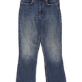 Zara Damen Crop Bootcut Jeans EU 38 Small W28 L25 Blau
