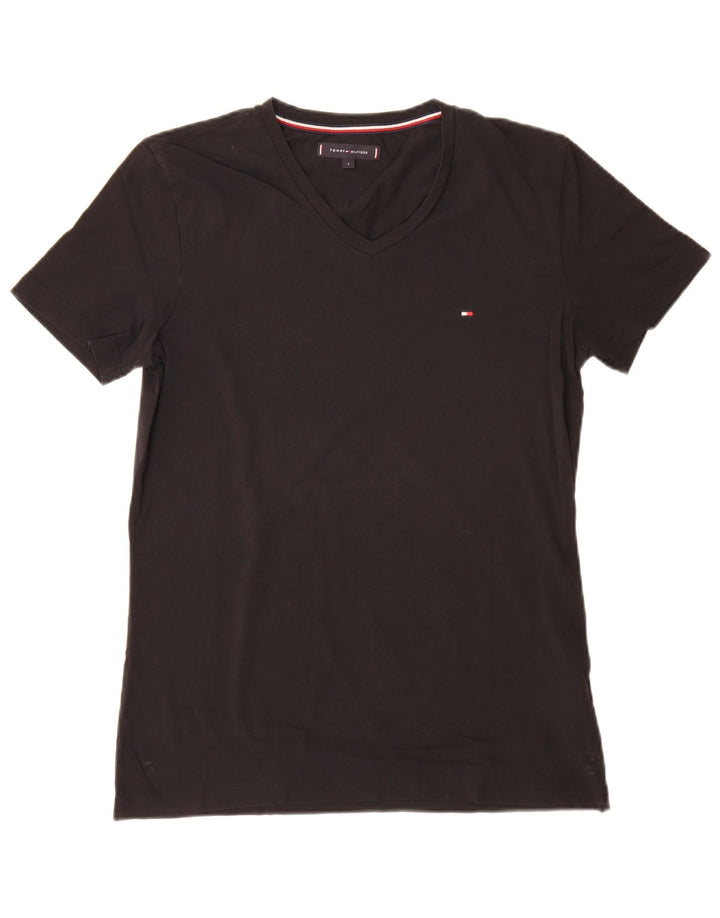 Tommy Hilfiger Herren T-Shirt Top Large Schwarz Baumwolle
