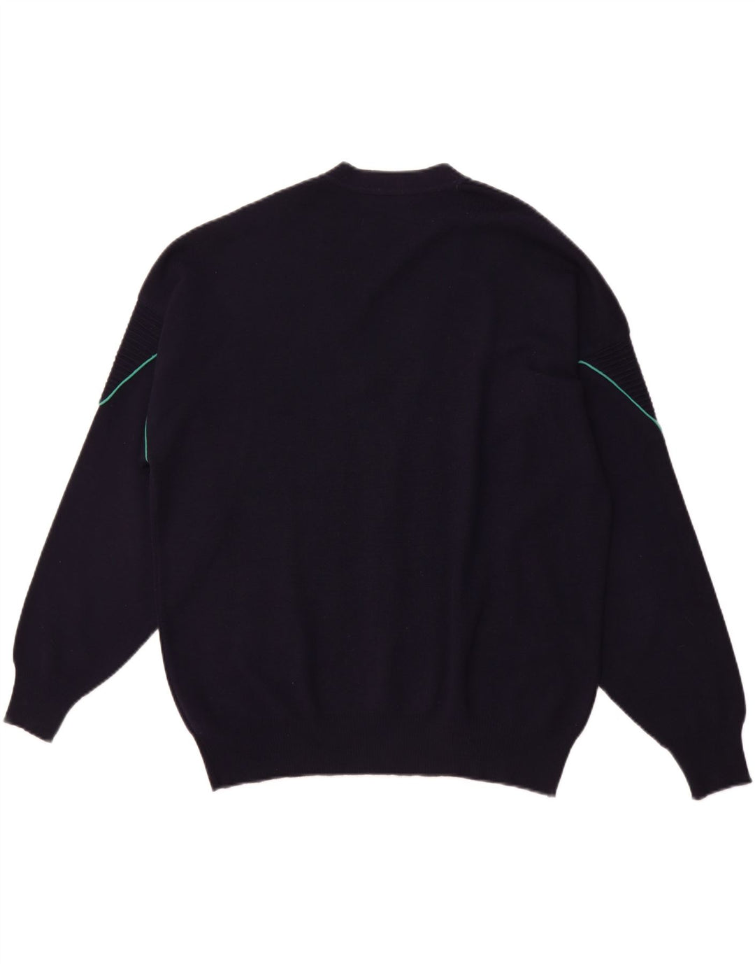 IL GRANCHIO Herren-Strickjacke, große marineblaue Wolle