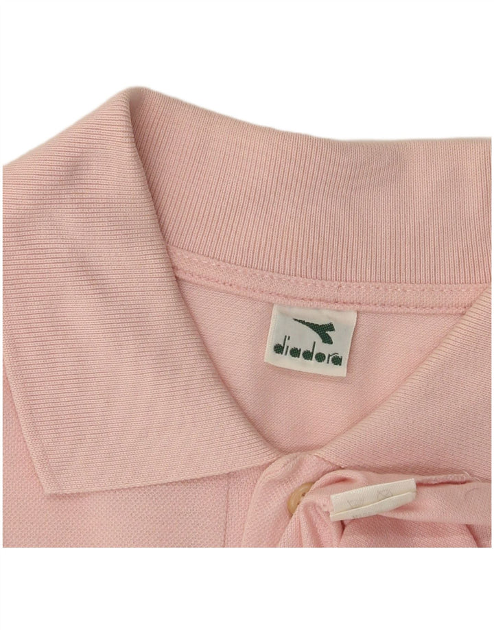 Diadora Herren-Poloshirt aus mittelrosa Baumwolle