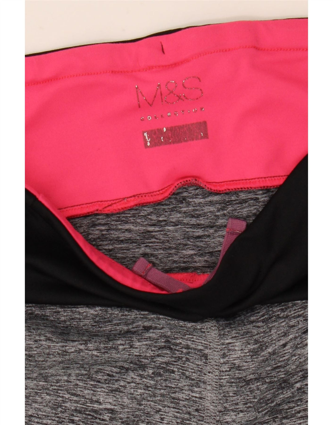 MARKS & SPENCER Capri-Leggings für Damen, UK 10, Größe S, Grau, Farbblock