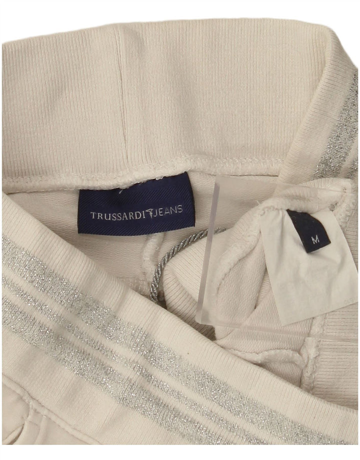TRUSSARDI Damen-Trainingshose, UK-Größe 44, mittelgrau, aus Baumwolle