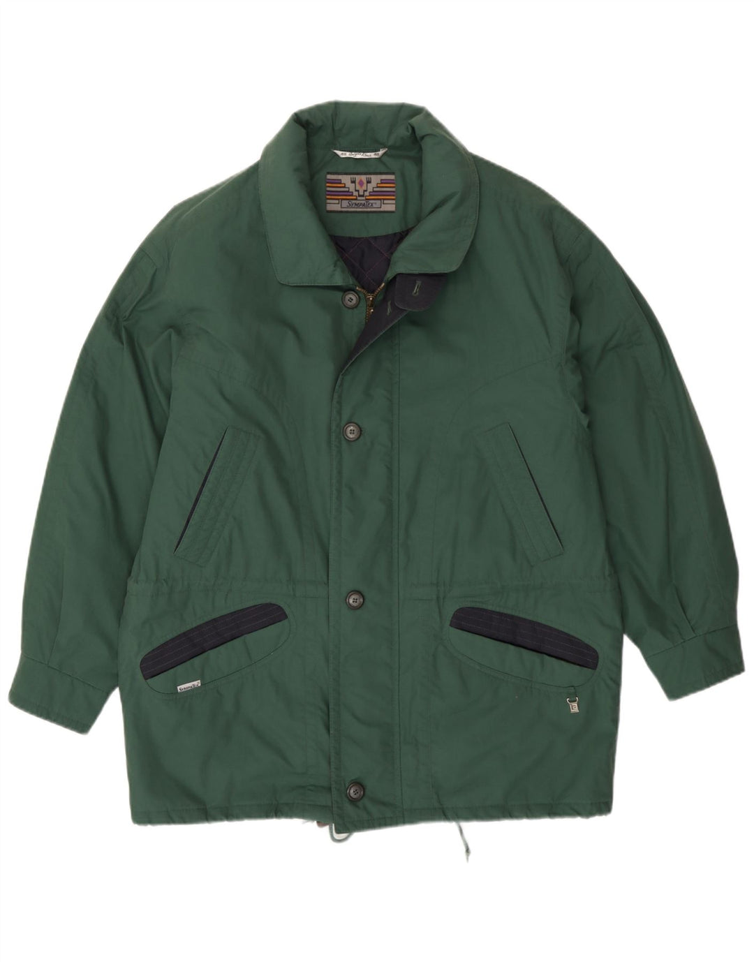 Angelo Litrico Herren Loose Fit Wattierter Mantel IT 58 Mittelgrüne Baumwolle