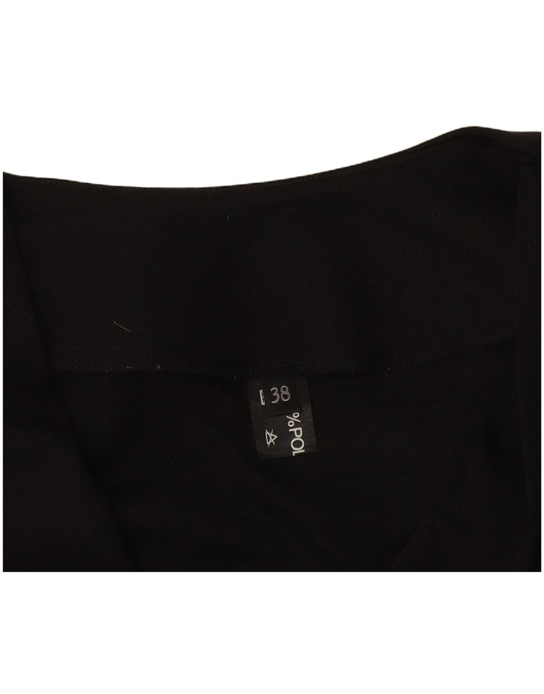 Vintage Damen LangarmBluse Top IT 38 XS Schwarz Polyester