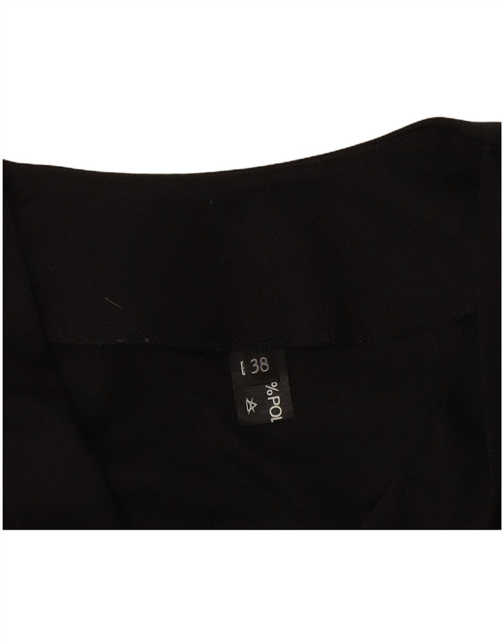 Vintage Damen LangarmBluse Top IT 38 XS Schwarz Polyester