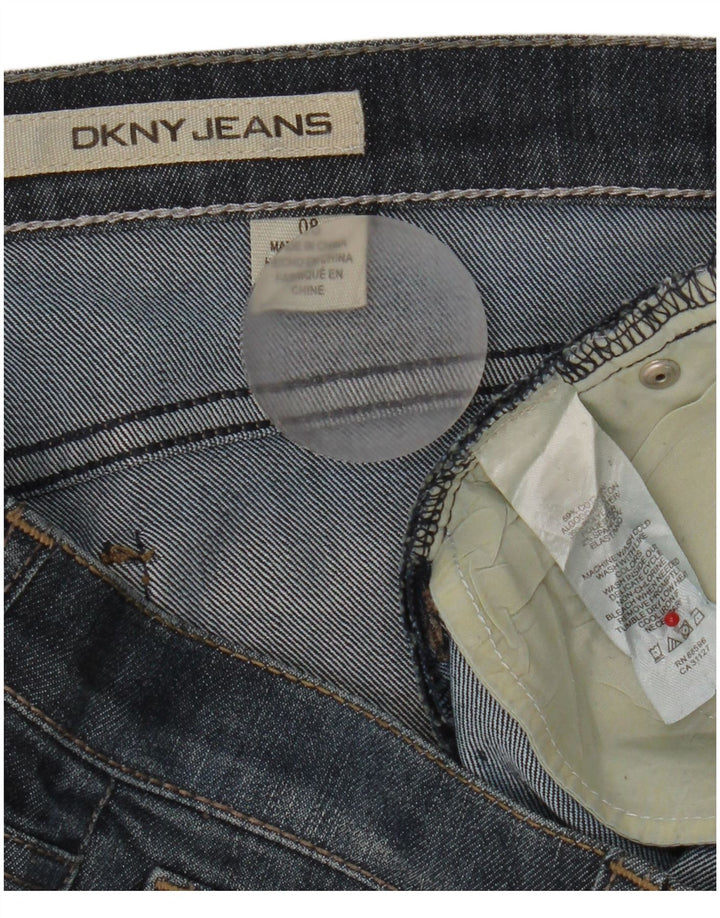 Dkny Damen Bermuda Denim Shorts US 8 Medium W32 Marineblaue Baumwolle