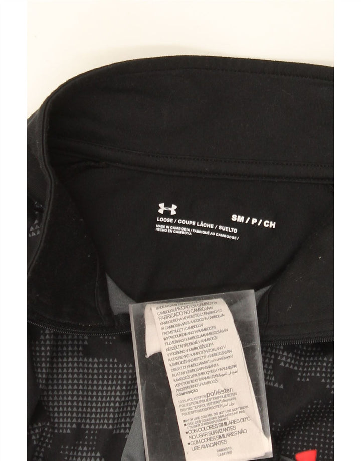 Under Armour Herren-Pullover-Trainingsanzugoberteil mit Reißverschluss, Größe S, Schwarz, Tarnung