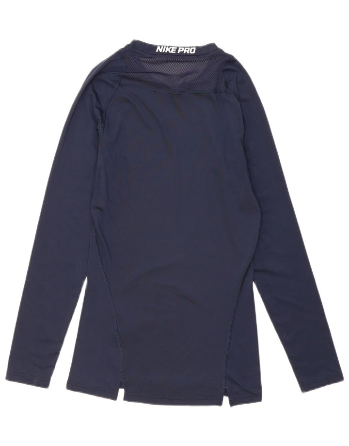 Nike Herren Dri Fit Top Langarm Small Marineblau Polyester