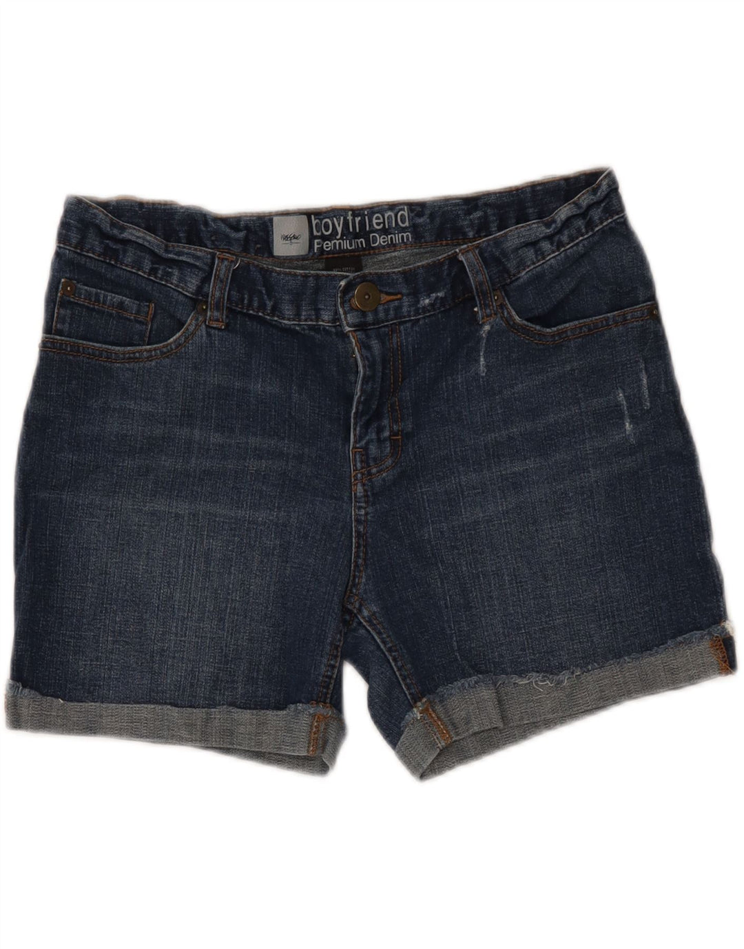 MOSSIMO Womens Boyfriend Denim Shorts US 8 Medium W30  Navy Blue Cotton Vintage Mossimo and Second-Hand Mossimo from Messina Hembry 