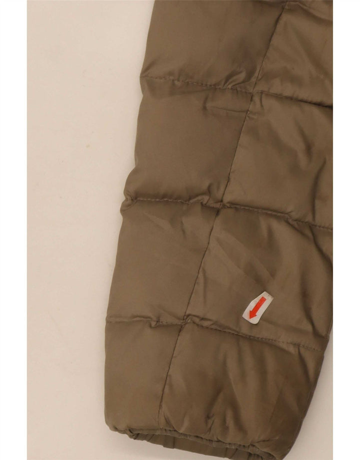 Champion wattierter Mantel mit Kapuze für Mädchen, 11–12 Jahre, Khaki, Polyester
