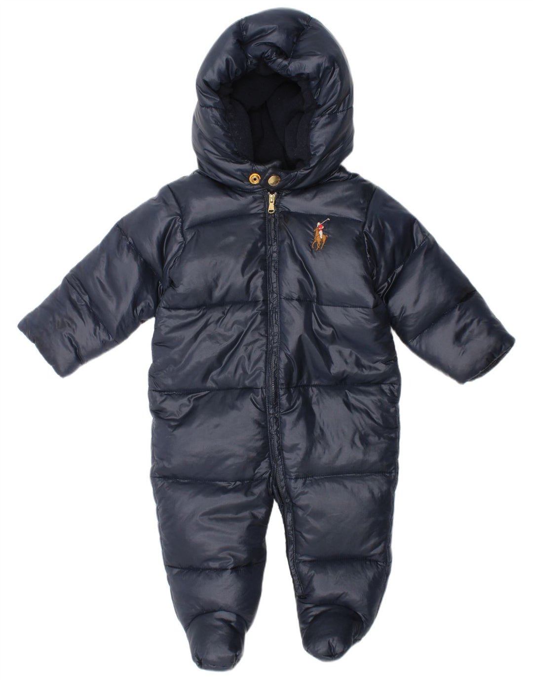 Ralph Lauren Baby-Jungen-Overall mit Kapuze, gepolstert, 3–6 Monate, Marineblau, Winter