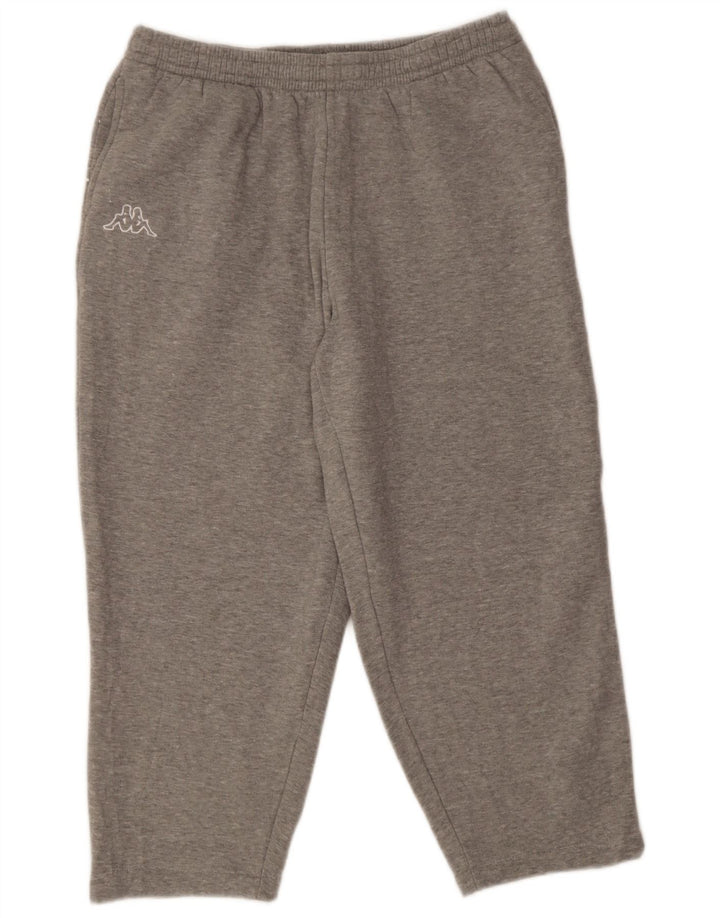 Kappa Herren-Trainingshose 2XL, grau gefleckte Baumwolle