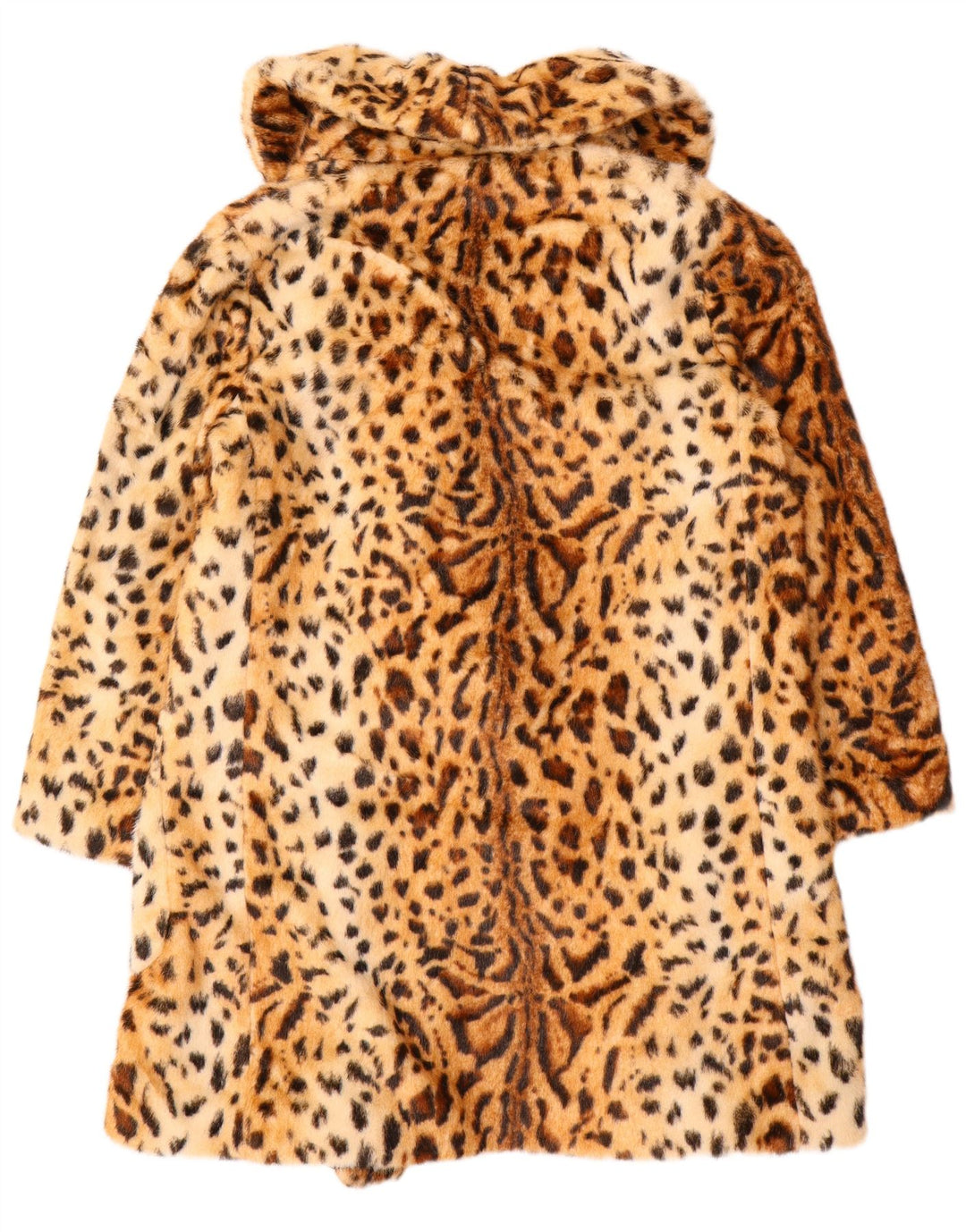 Topshop Zweireihiger Damenmantel UK 12 Mittelbraun mit Tiermuster