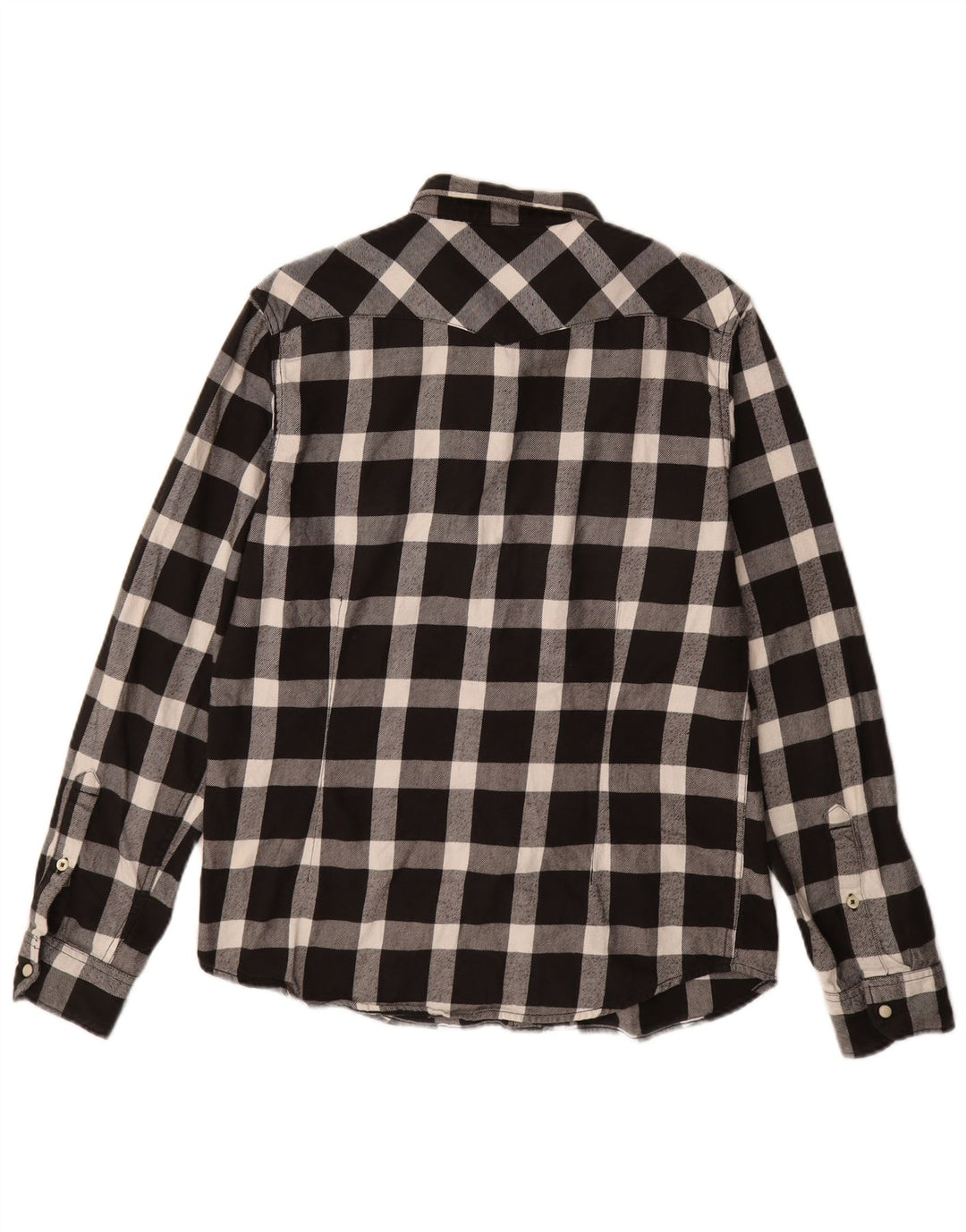 LEE Slim-Fit-Flanellhemd für Herren, mittelschwarz, kariert, Baumwolle