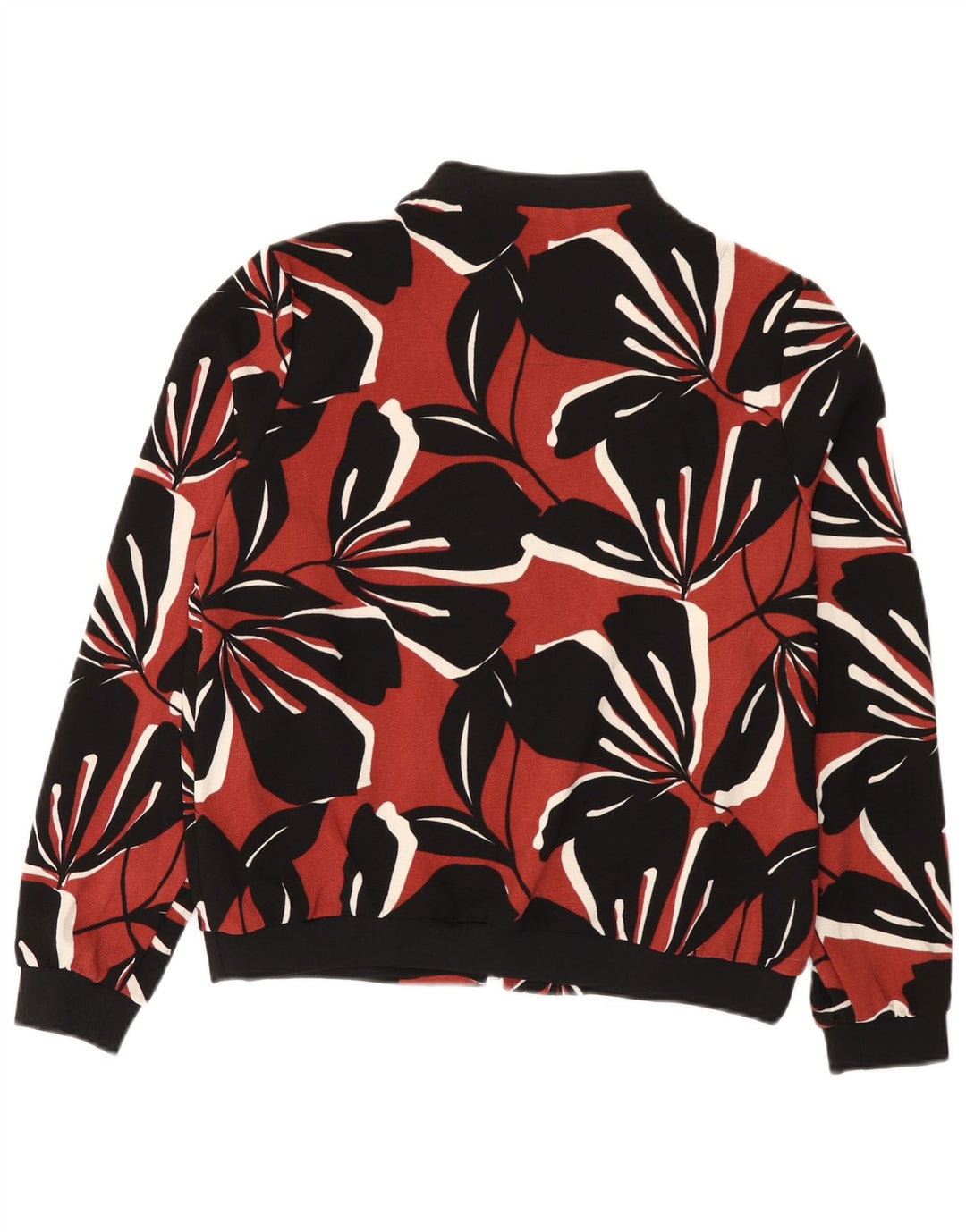 Marks & Spencer Damen Bomberjacke UK 12 Medium Black Floral Polyester