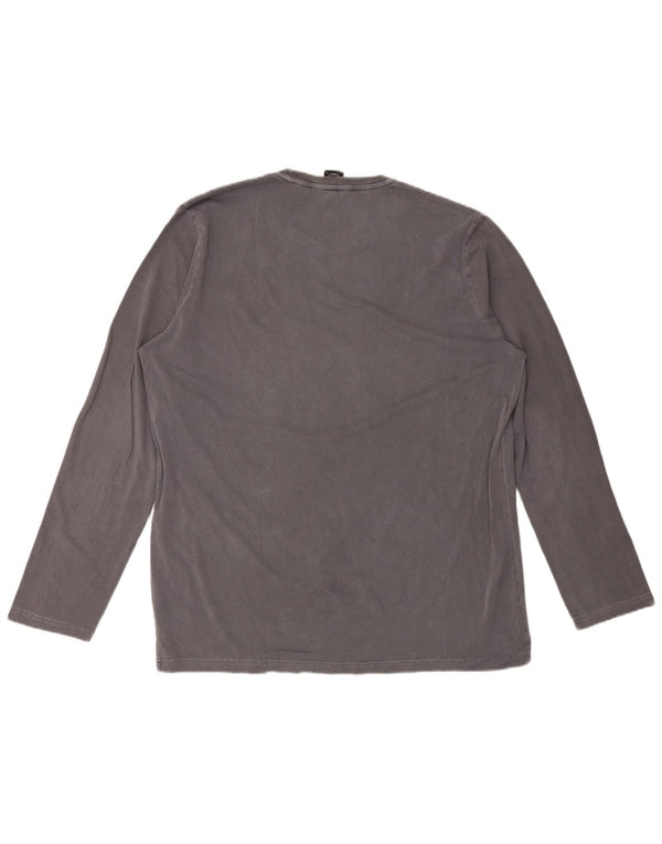 Scorpion Bay Herren-Grafik-Oberteil, langärmelig, 2XL, graue Baumwolle