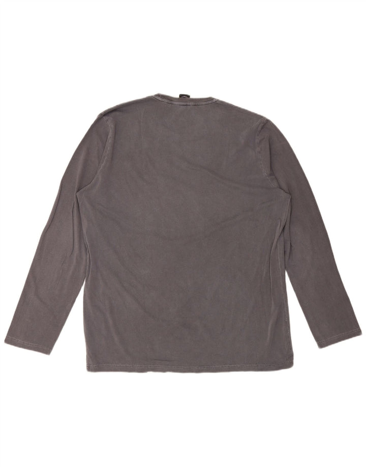 Scorpion Bay Herren-Grafik-Oberteil, langärmelig, 2XL, graue Baumwolle