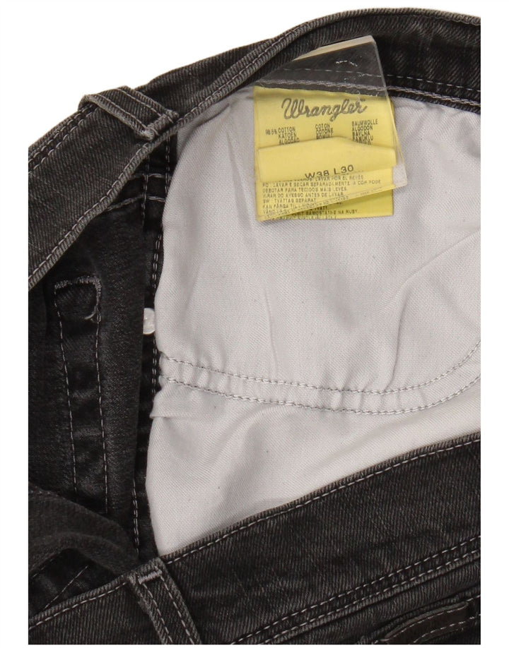 Wrangler Herren Straight Jeans W38 L27 Graue Baumwolle