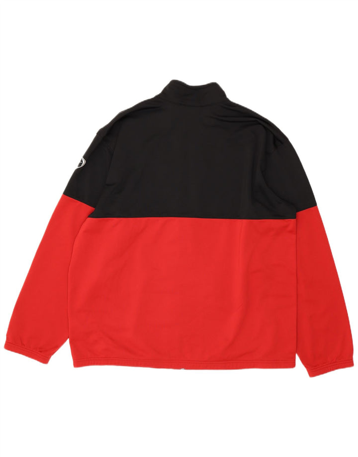 NIKE Mens Tracksuit Top Jacket XL Red Colourblock Polyester