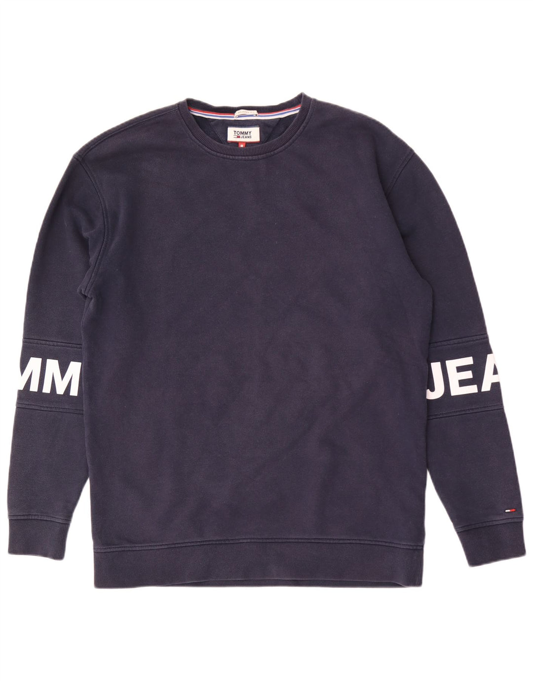 TOMMY HILFIGER Herren-Sweatshirt mit grafischer, entspannter Passform, mittleres Marineblau