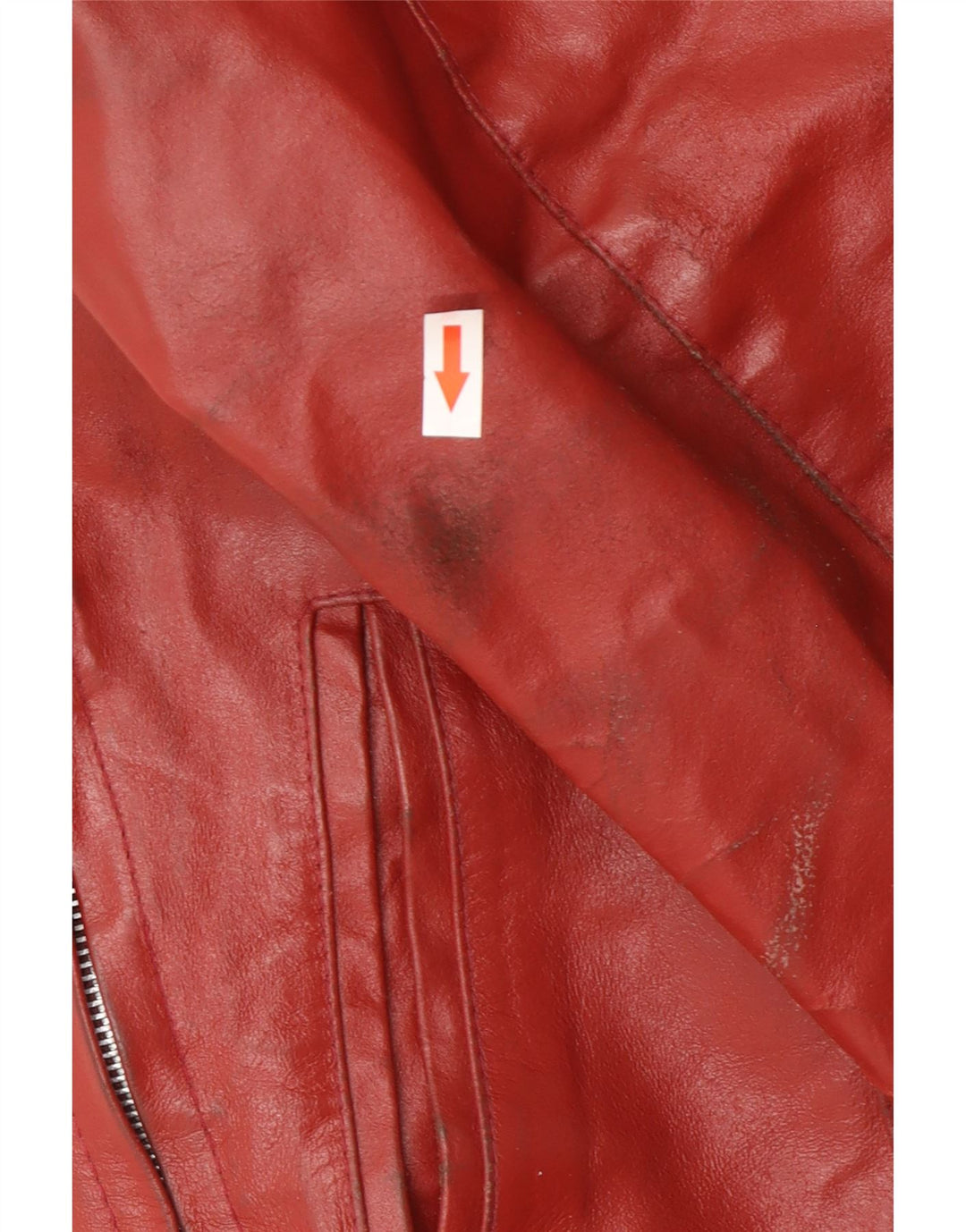 Vintage Damen Lederjacke UK 14 Mittelrot