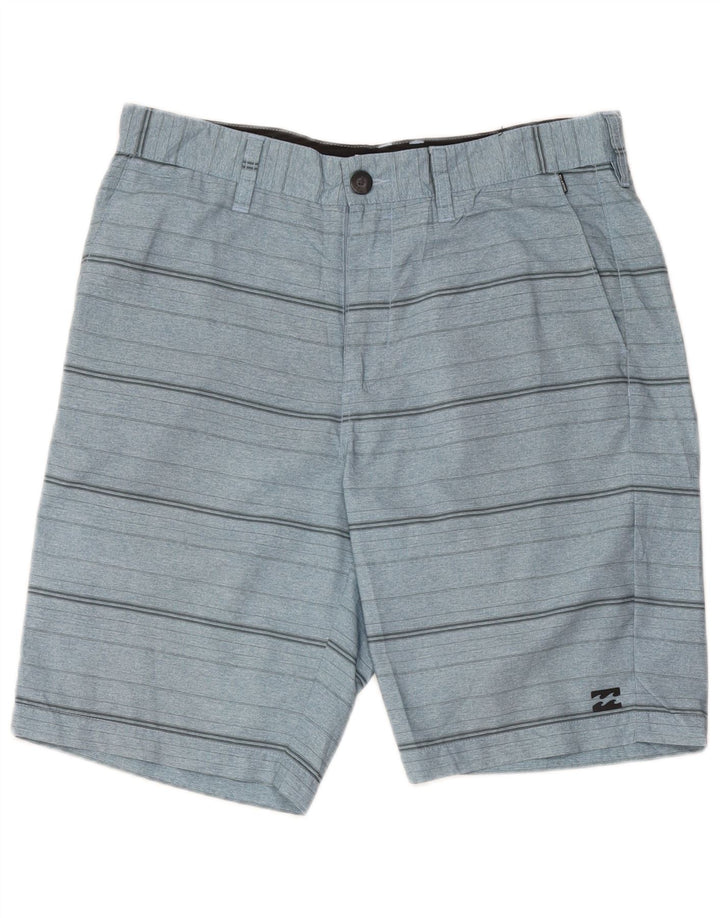 Billabong Herren Chinoshorts W33 Mittelblau gestreiftes Polyester