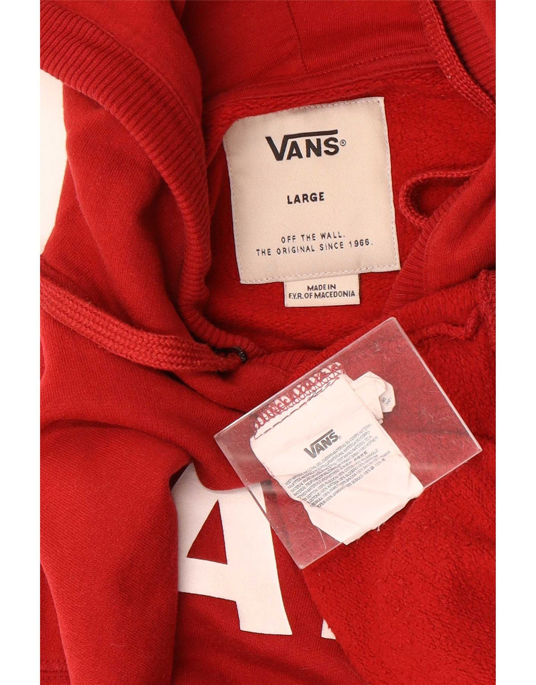 Vans Herren-Kapuzenpullover mit Grafik, groß, aus roter Baumwolle