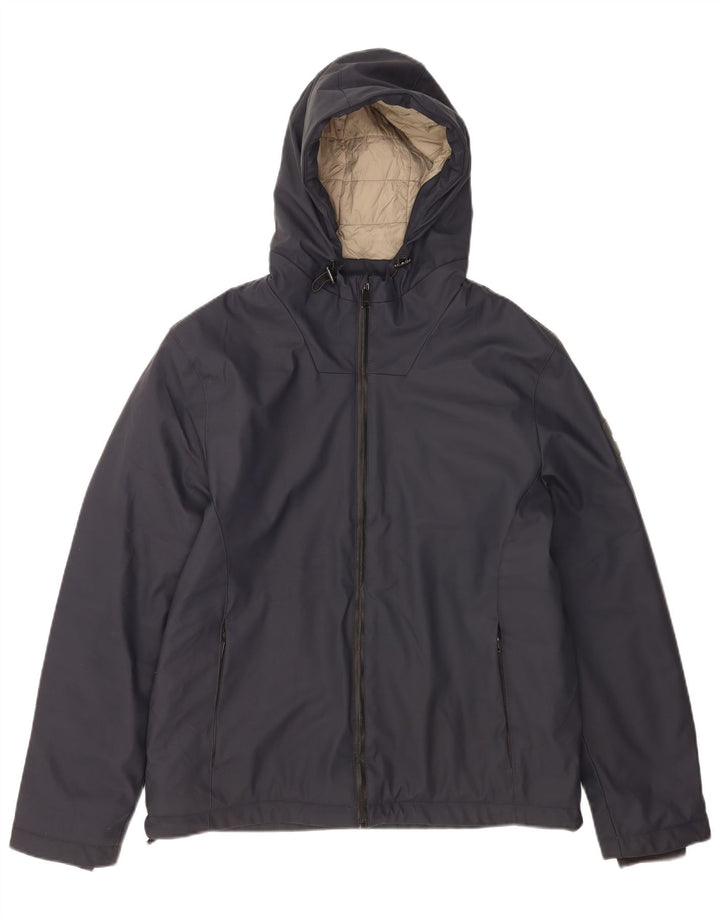 Liu Jo Herren-Windbreakerjacke mit Kapuze, UK 40, Größe L, Marineblau, Polyester
