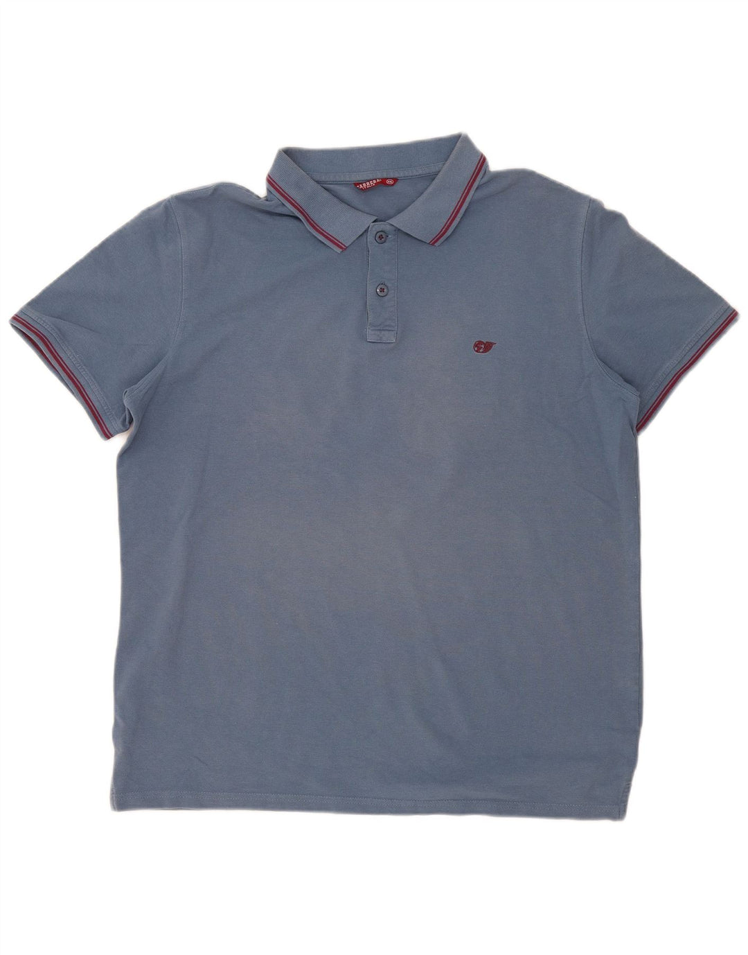 Carrera Herren Poloshirt 2XL blau gestreift aus Baumwolle
