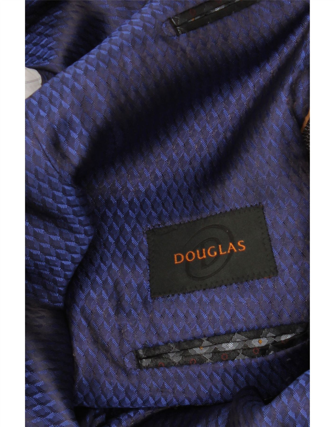 DOUGLAS Mens 2 Button Blazer Jacket UK 38 Medium Brown Check Vintage Douglas and Second-Hand Douglas from Messina Hembry 