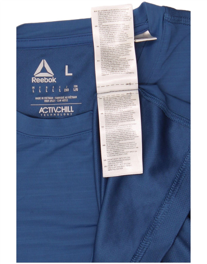 Reebok Herren T-Shirt Top Large Blau Polyester