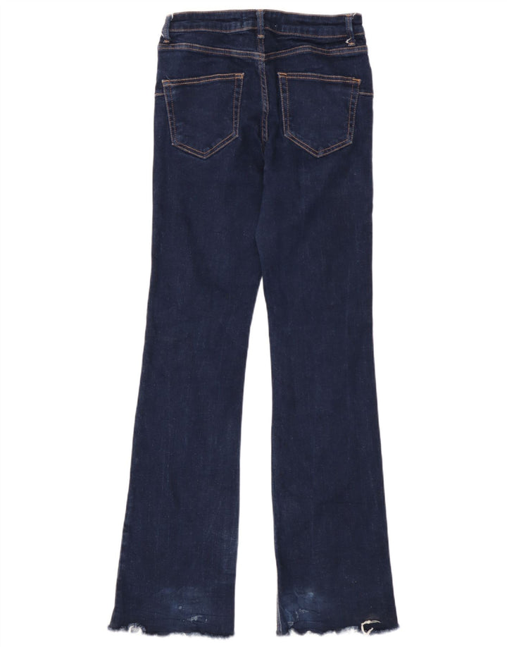 Zara Damen Schlagjeans EU 38 Small W28 L33 Blaue Baumwolle