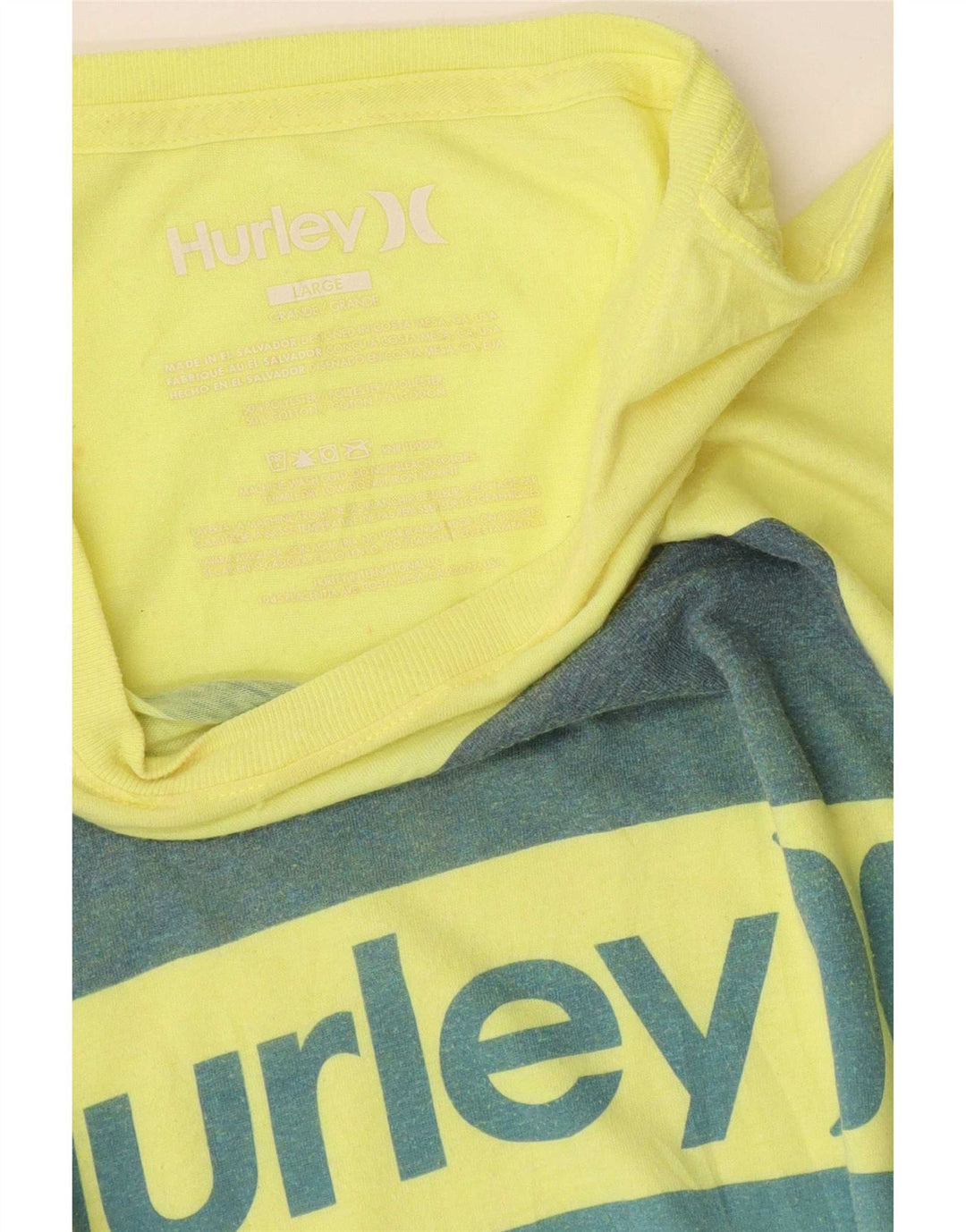 Hurley Herren Grafik-T-Shirt-Oberteil, großes gelbes Polyester