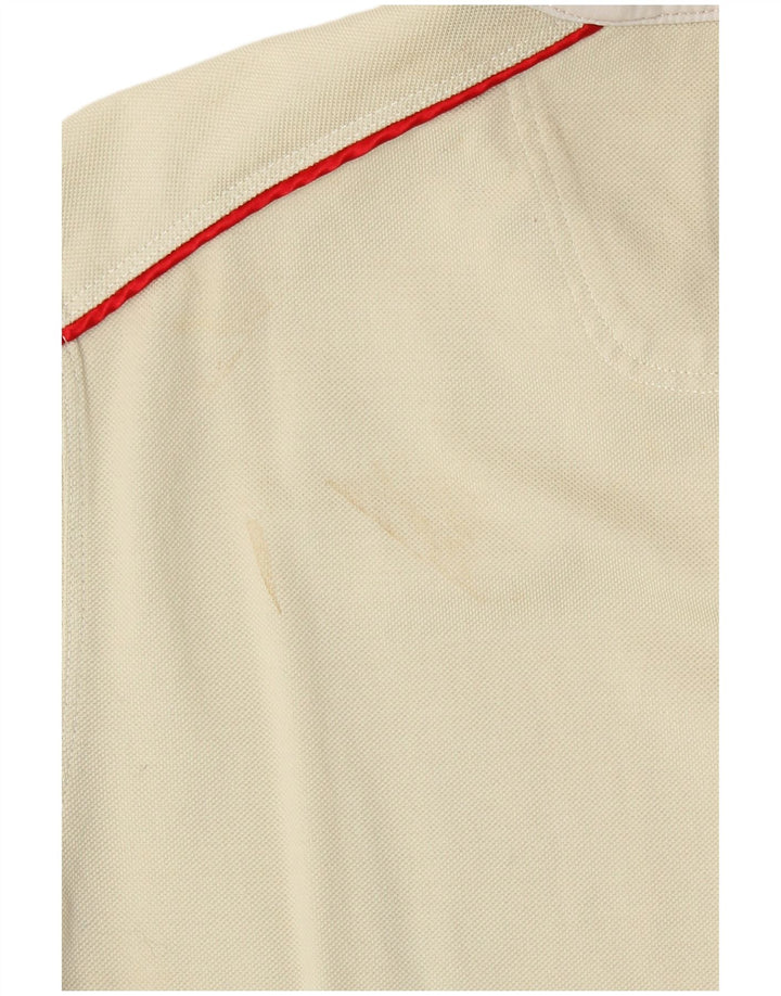 Ferrari Damen-Poloshirt UK 12 aus mittelgelber Baumwolle